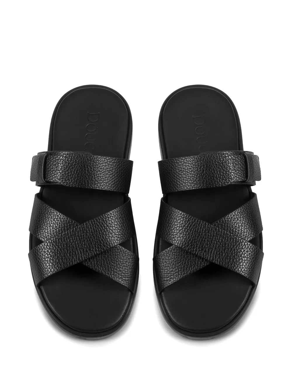 Doucal's leather sandals Black