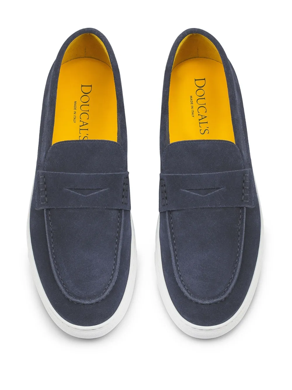 Doucal's slip-on suede loafers Blue