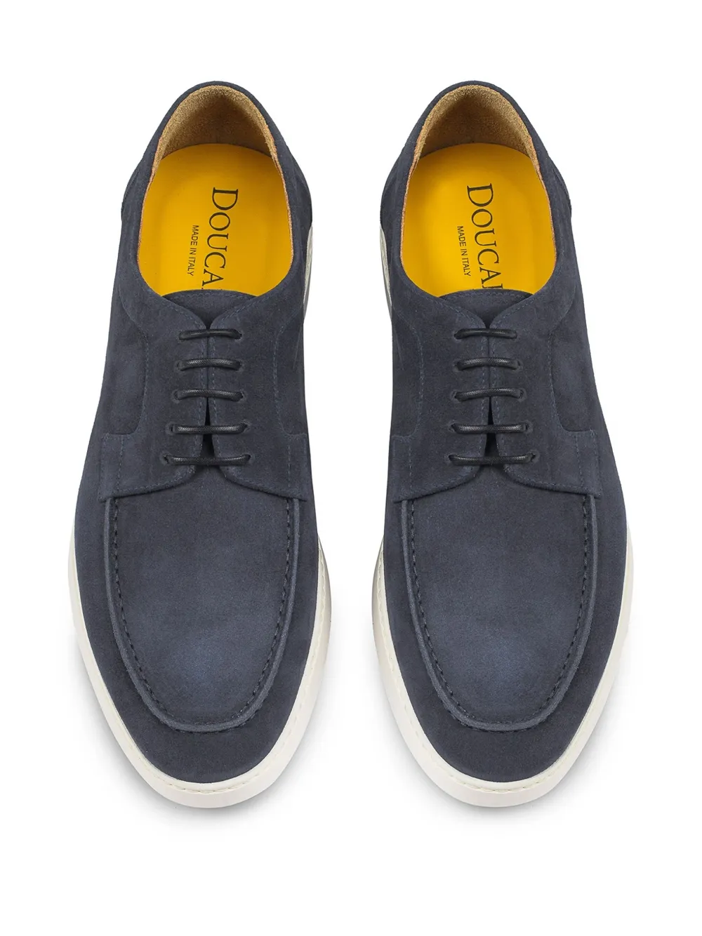 Doucal's suede lace-up shoes Blue