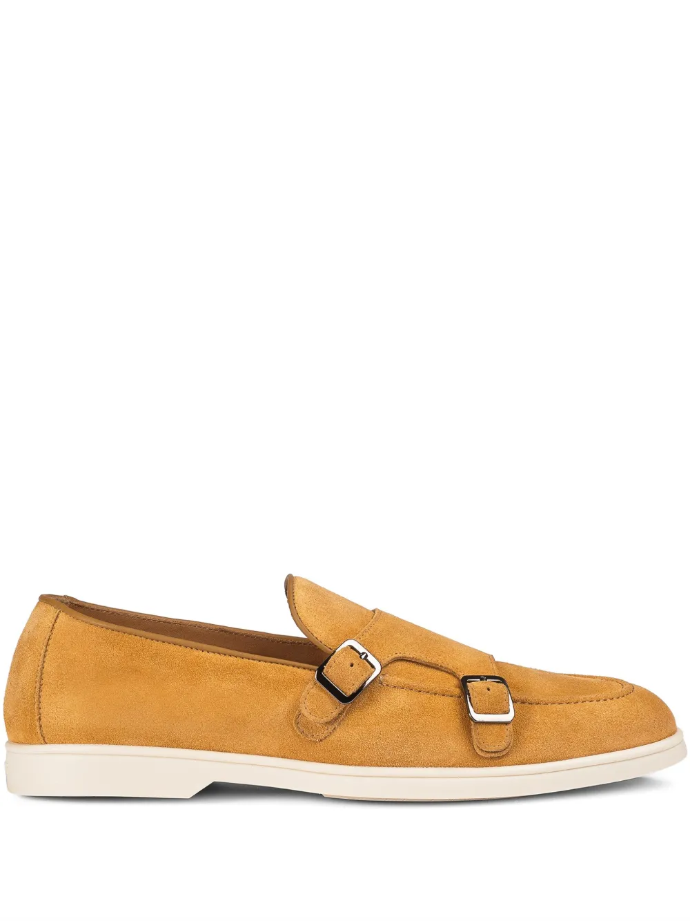 suede double-buckle monk shoes