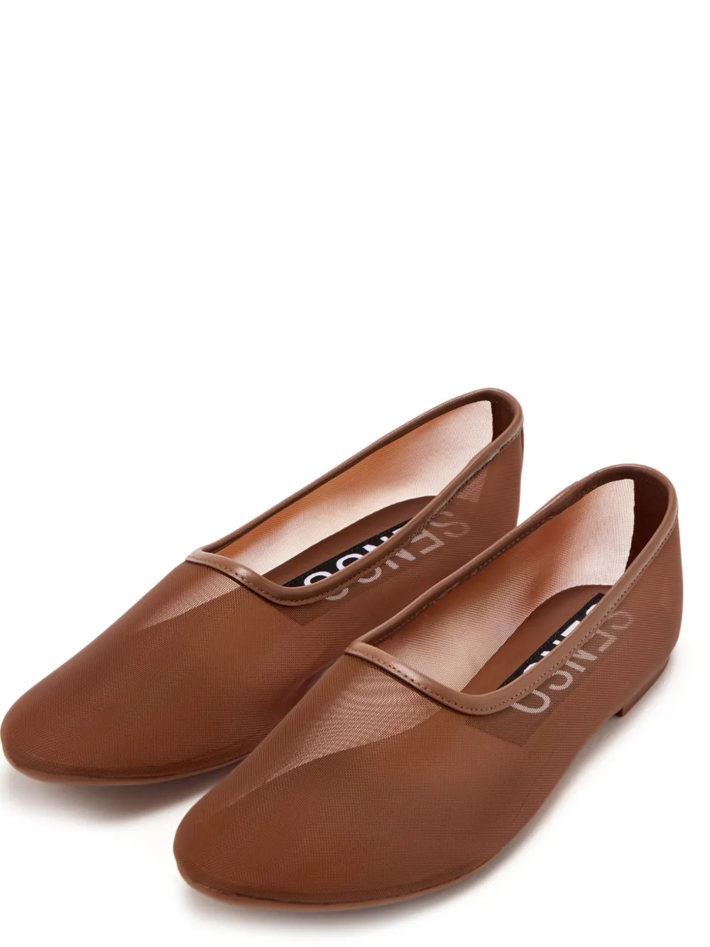 Senso Dena Mesh Ballerina Shoes In Brown