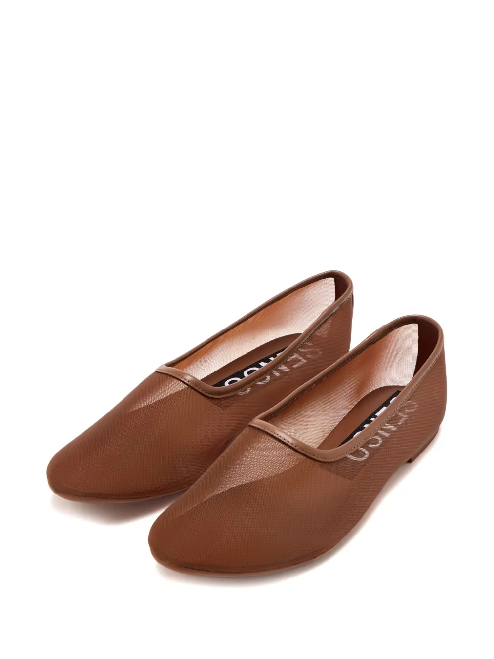 Senso mesh ballerina shoes Brown