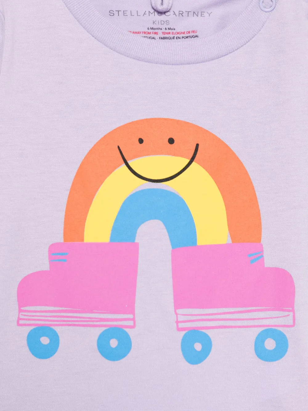 Stella McCartney Kids T-shirt met regenboogprint Paars