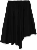 Yohji Yamamoto wide gathered mini skirt - Black
