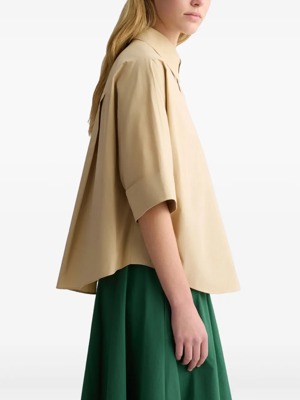 LIU JO Katoenen boxy blouse Beige