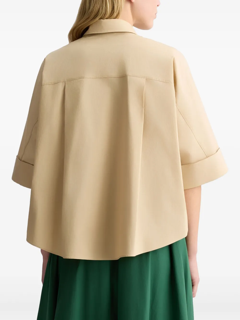 LIU JO Katoenen boxy blouse Beige
