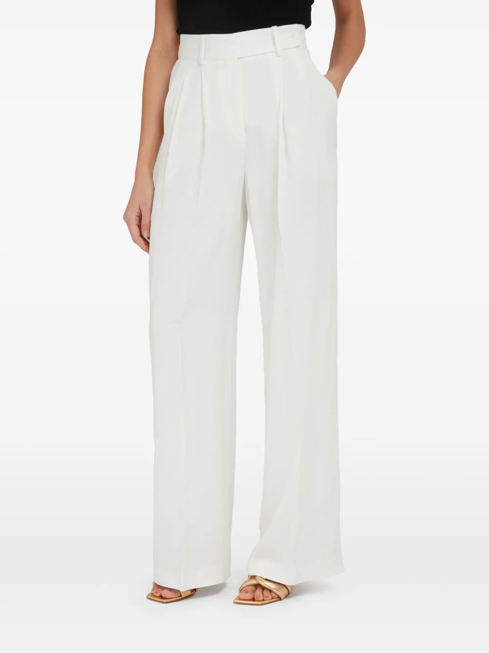 Alberta Ferretti satin trousers - Wit