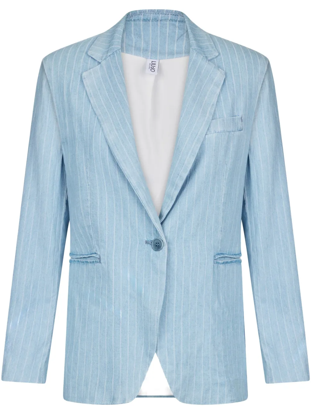 LIU JO Denim blazer met krijtstreep Blauw