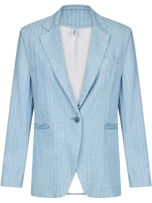 Blazer en jean à fines rayures - LIU JO - Modalova