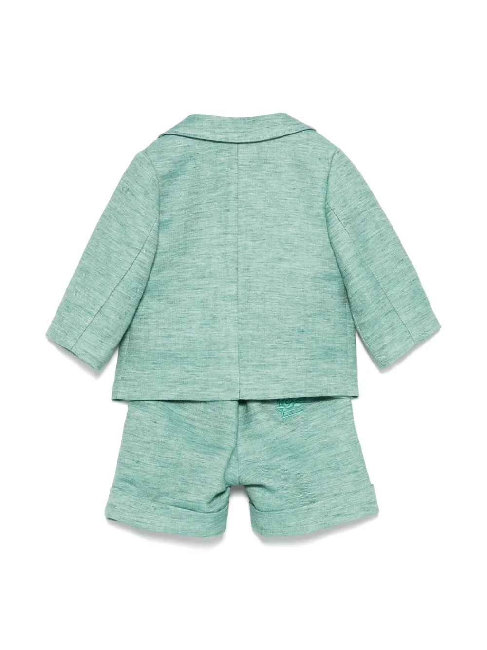 ETRO KIDS Short met mélange-effect - Groen