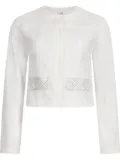 LIU JO rhinestone-detailing denim jacket - White