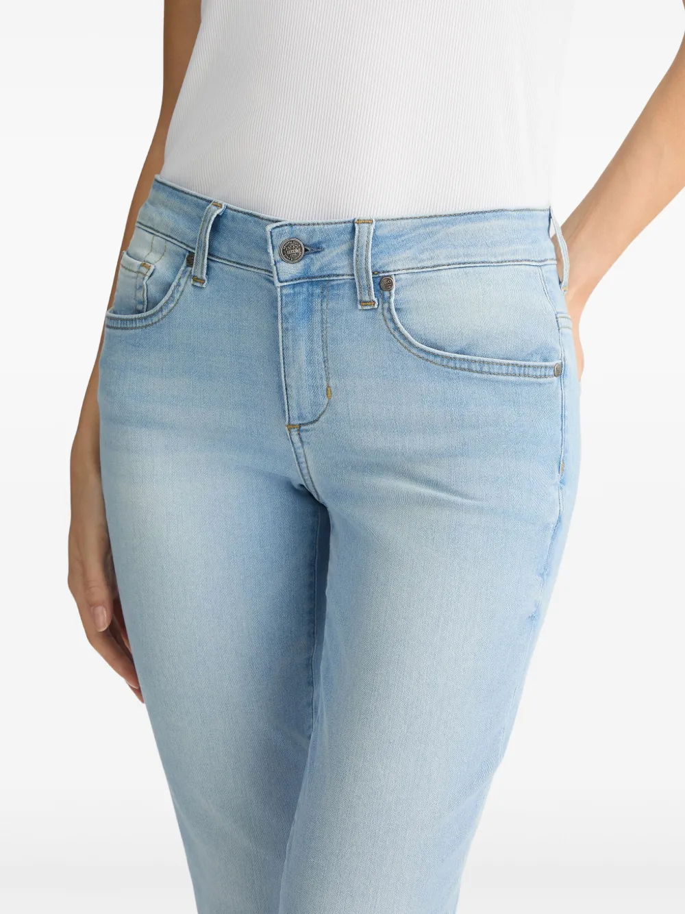 LIU JO Cropped skinny jeans Blauw