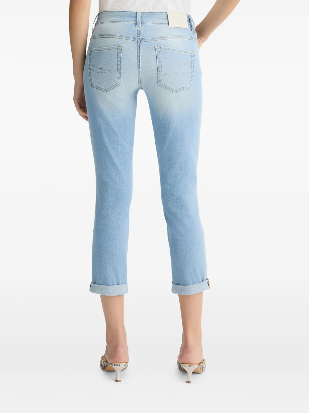 LIU JO Cropped skinny jeans Blauw