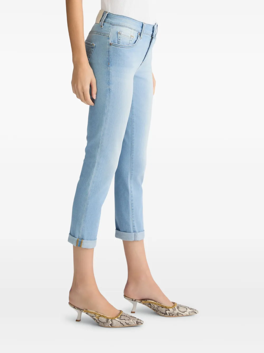 LIU JO Cropped skinny jeans Blauw