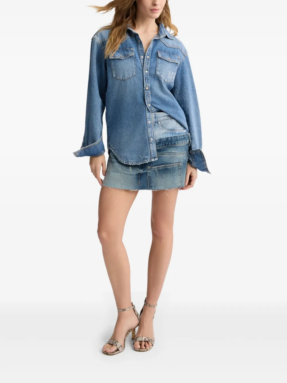 LIU JO denim shirt - Blauw