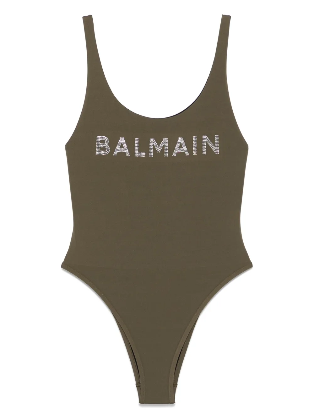 logo-appliqué swimsuit