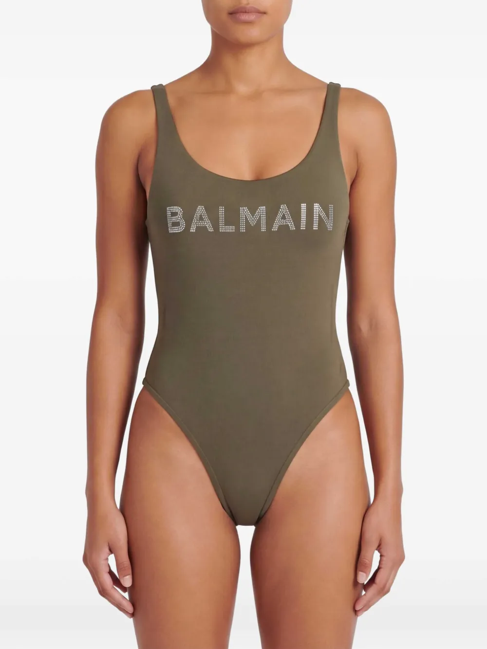 Balmain Badpak met logopatch Groen