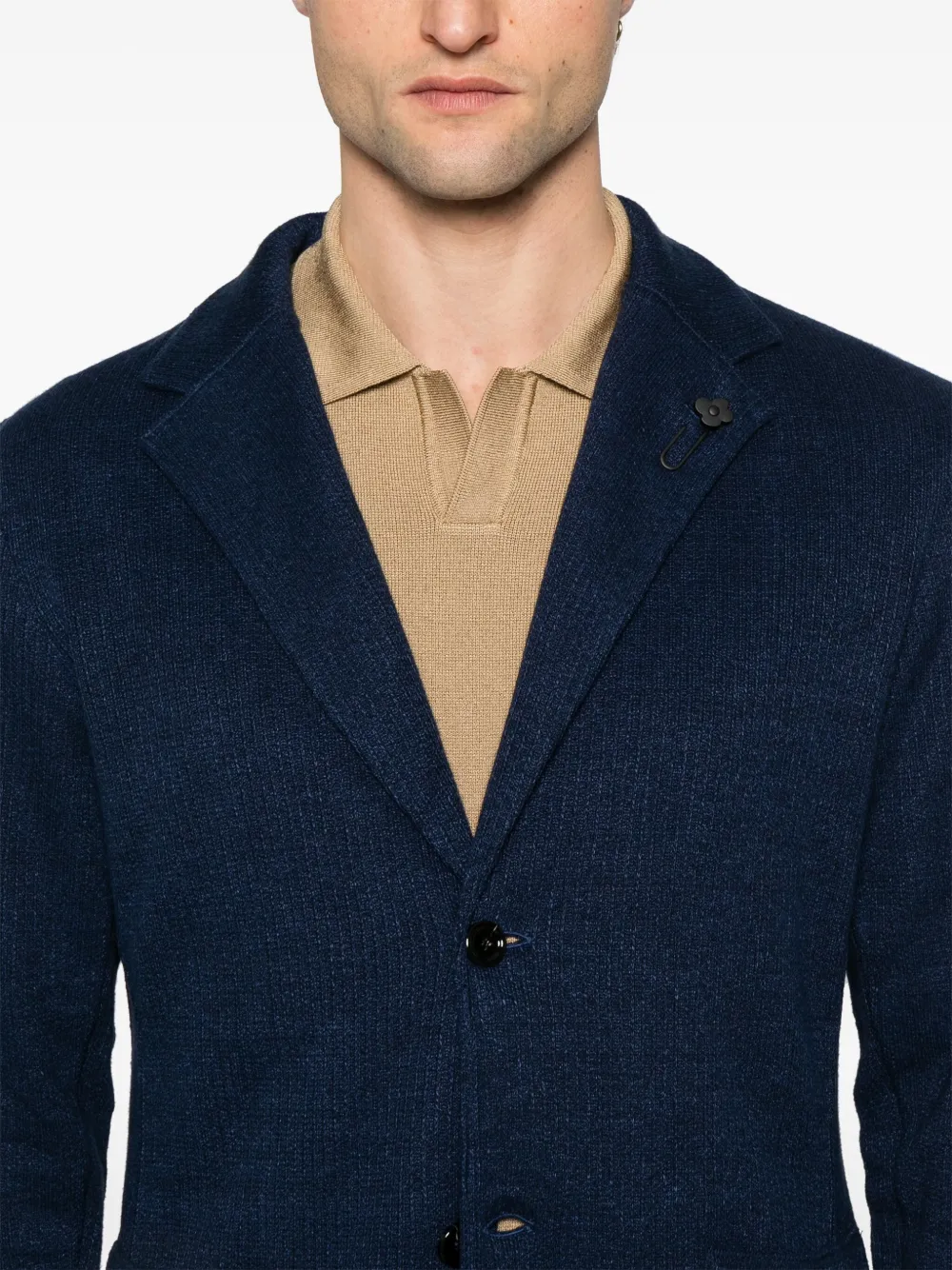 Lardini Gebreide blazer Blauw