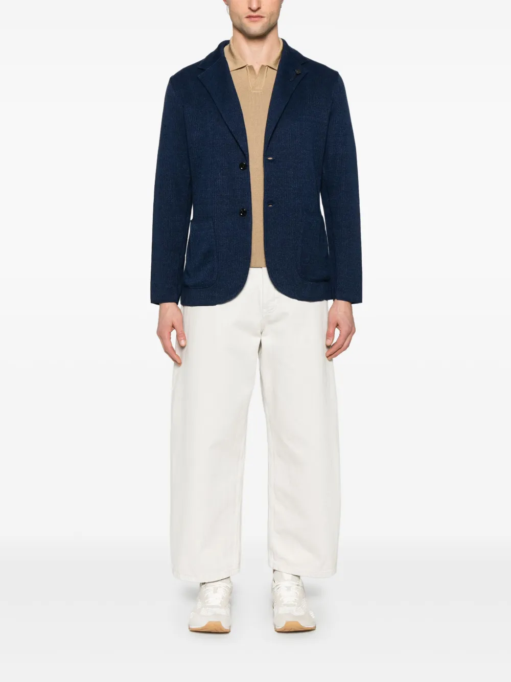 Lardini Gebreide blazer - Blauw