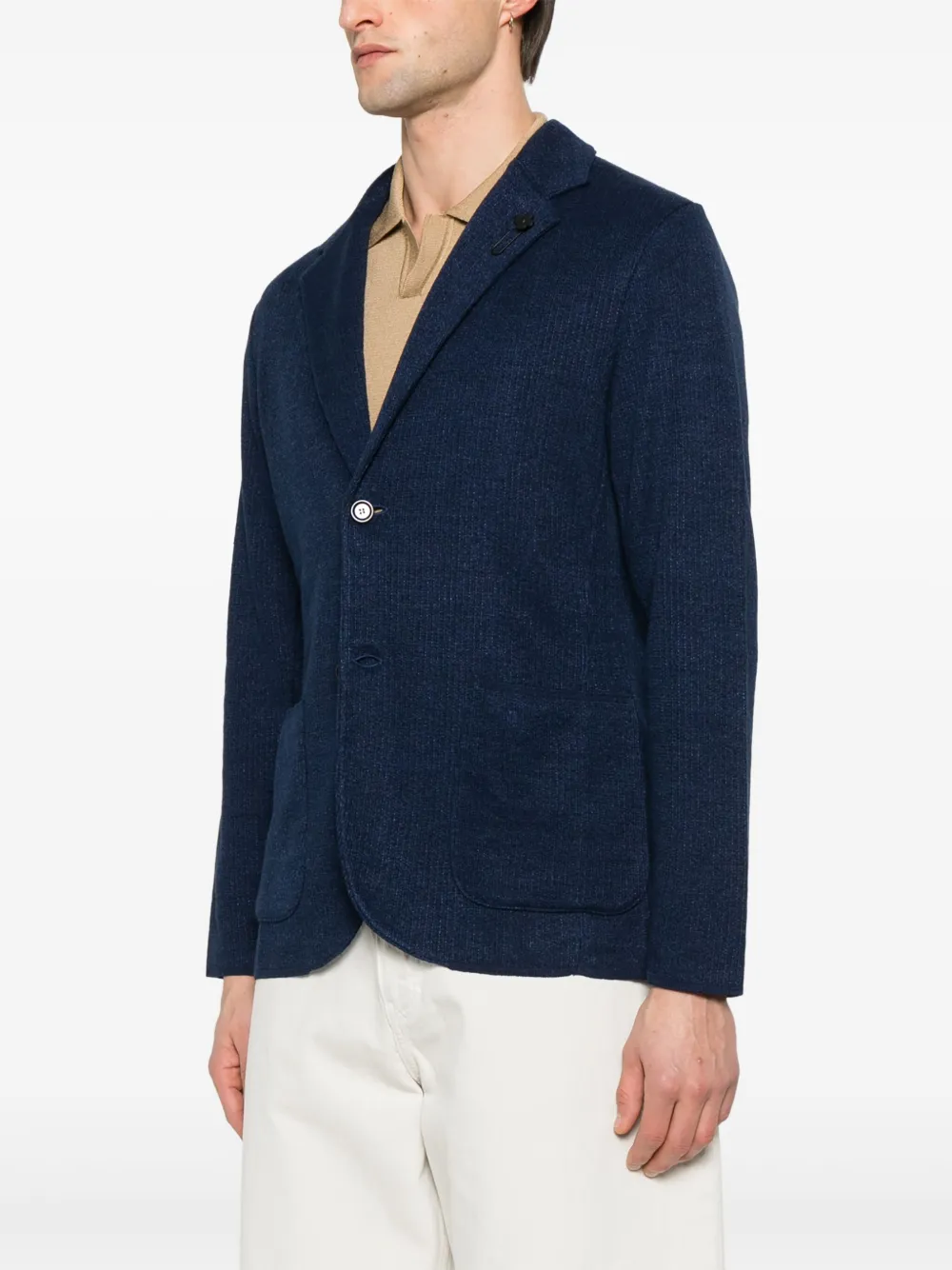 Lardini Gebreide blazer Blauw