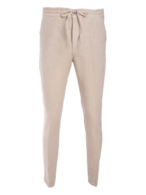 Pantalon à taille à lien de resserrage - 120% Lino - Modalova