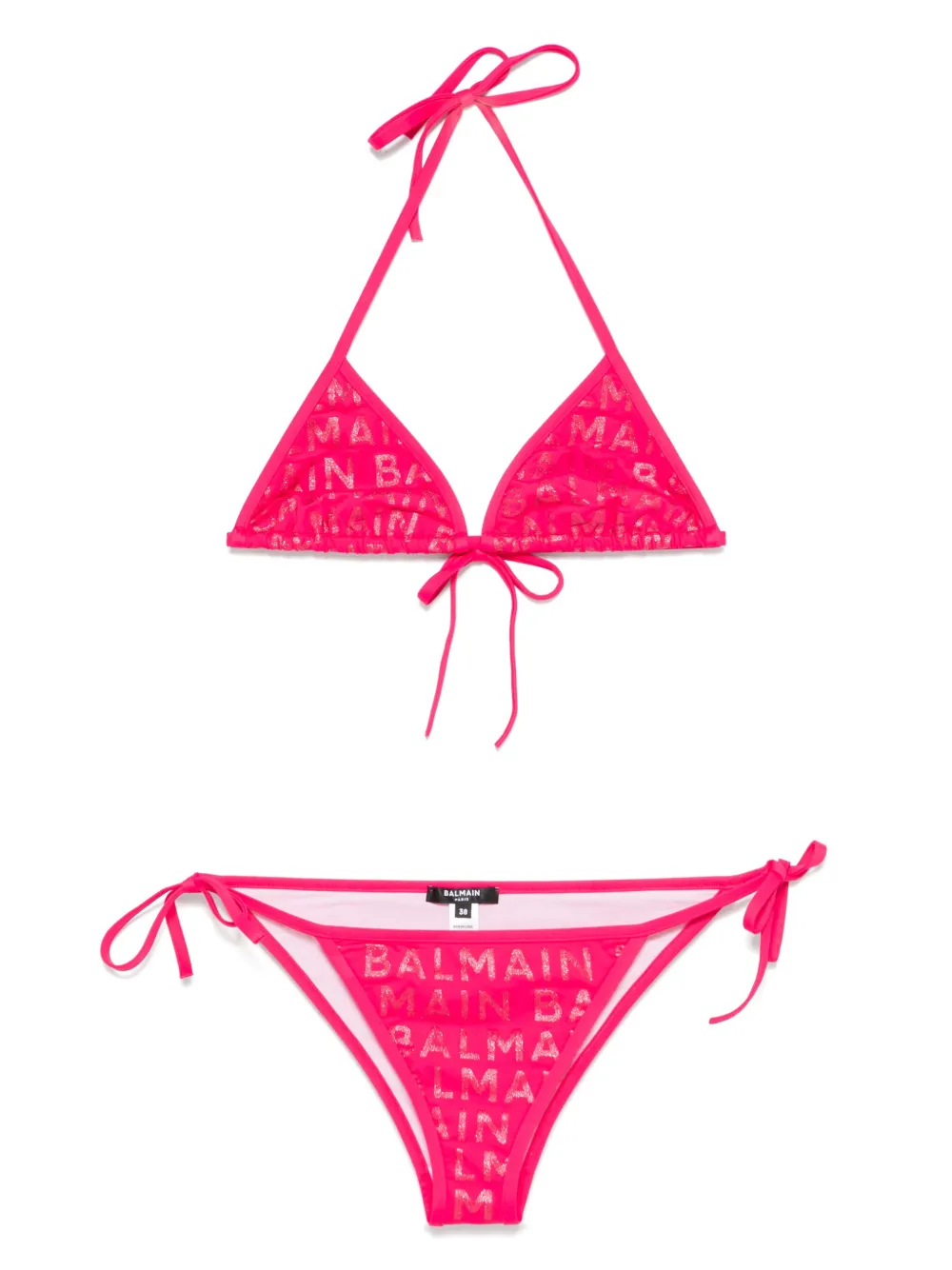 Balmain Bikini met logoprint - Roze