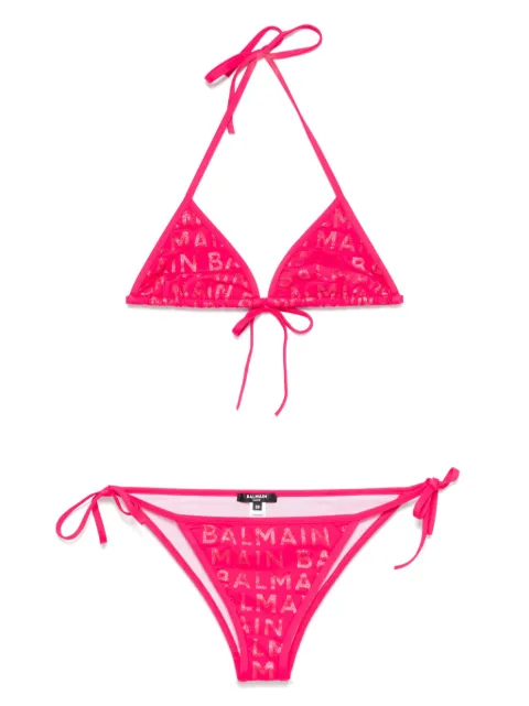Balmain Bikini mit Logo-Print