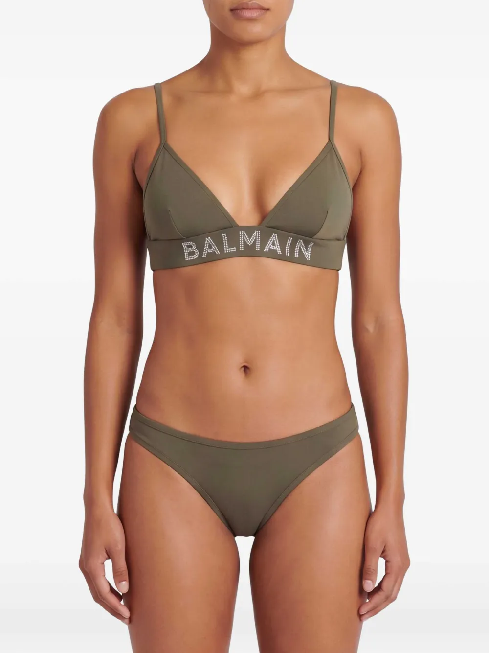 Balmain Bikini met logopatch Groen