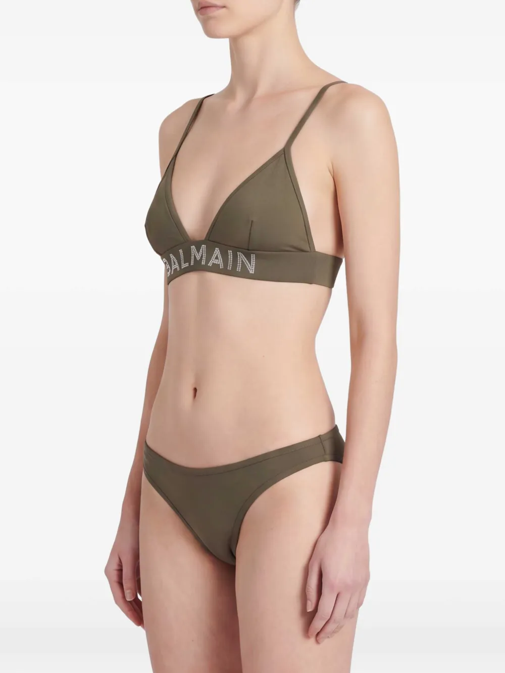 Balmain Bikini met logopatch Groen