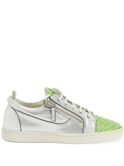 Giuseppe Zanotti Nicki metallic leather zip-detail sneakers