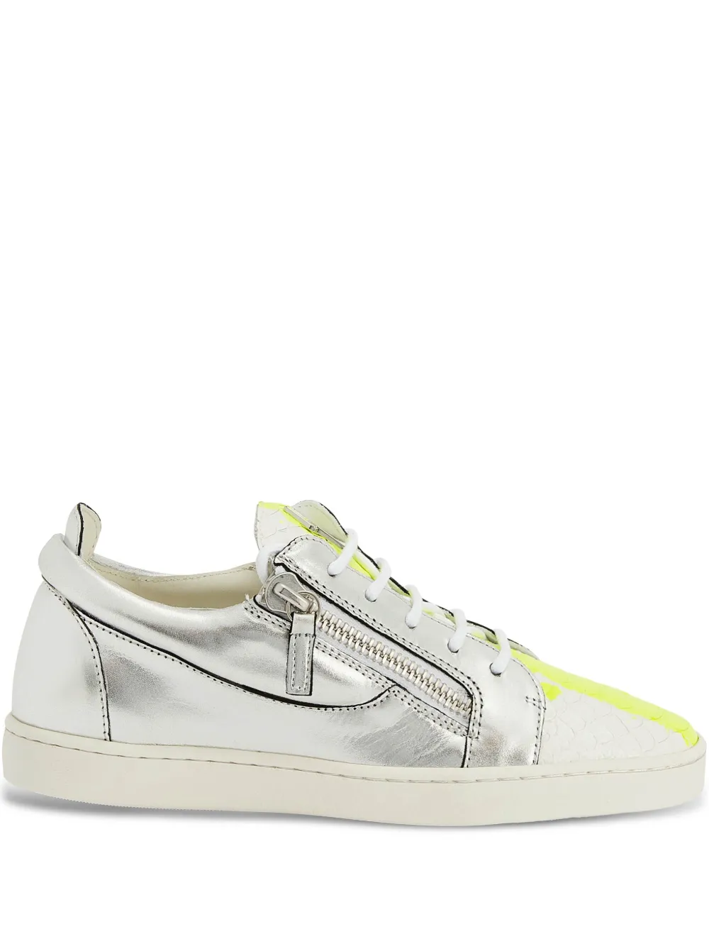 Giuseppe Zanotti Nicki Metallic Sneakers In Silver