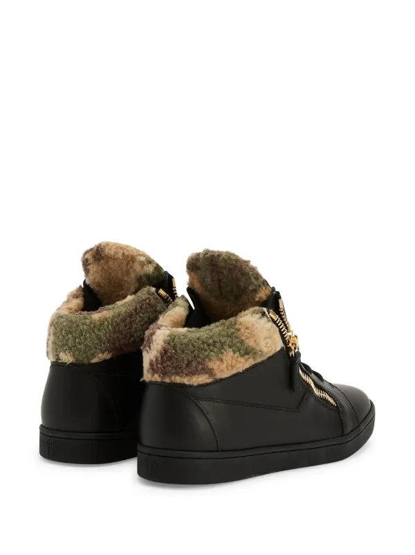 giuseppe zanotti ファー付きブラックスエードブーティ giuseppe zanotti ファー付きブラックスエードブーティ Giuseppe