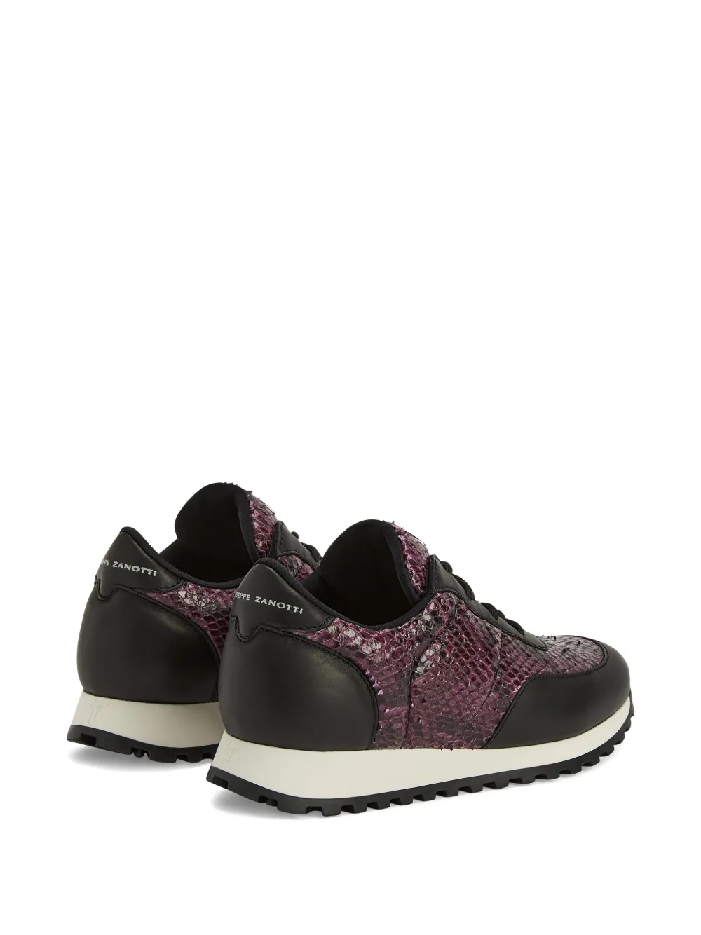 Giuseppe Zanotti Jimi snakeskin leather sneakers Black