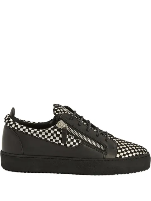 Giuseppe Zanotti Frankie checked leather sneakers
