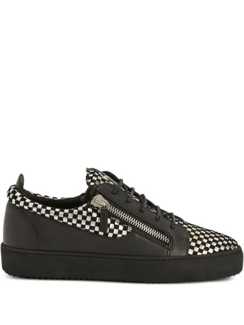 Giuseppe Zanotti Frankie checked leather sneakers