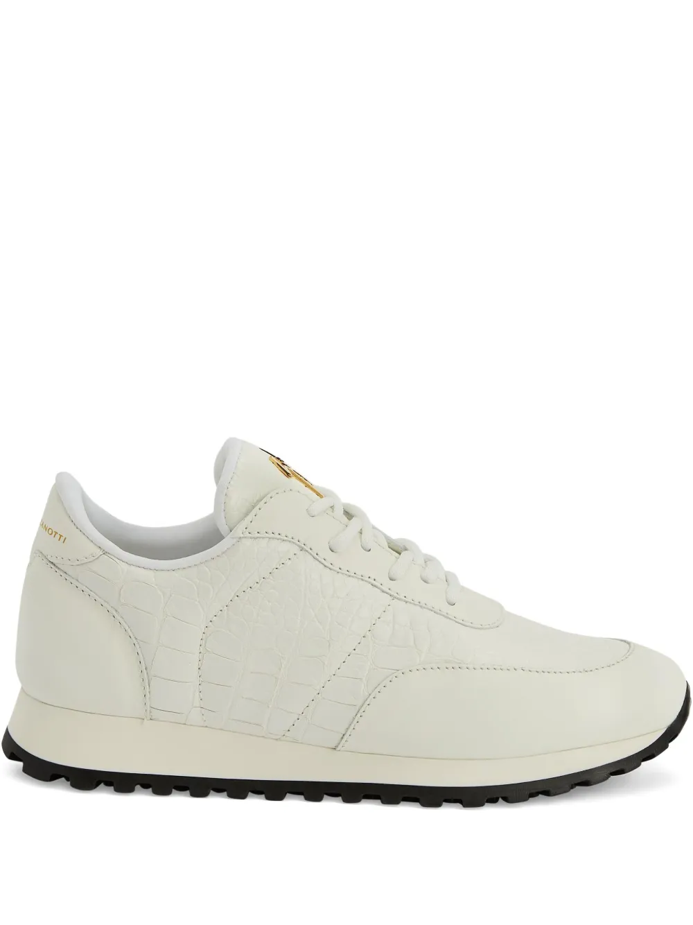 Giuseppe Zanotti Jimi crocodile-effect leather sneakers Wit