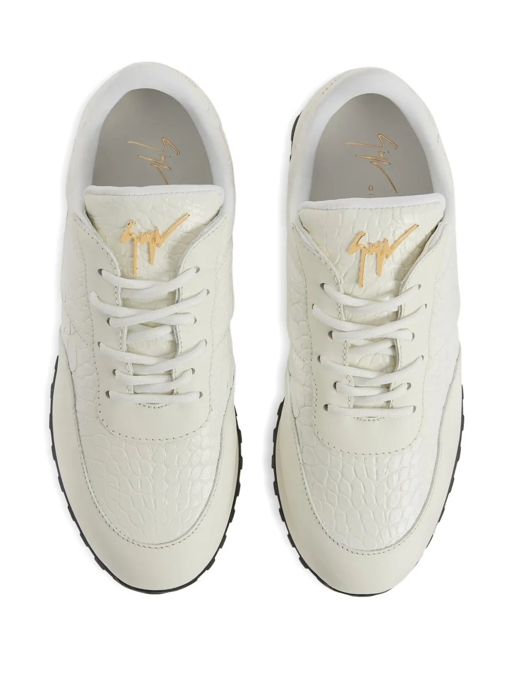 Giuseppe Zanotti Jimi crocodile-effect leather sneakers White
