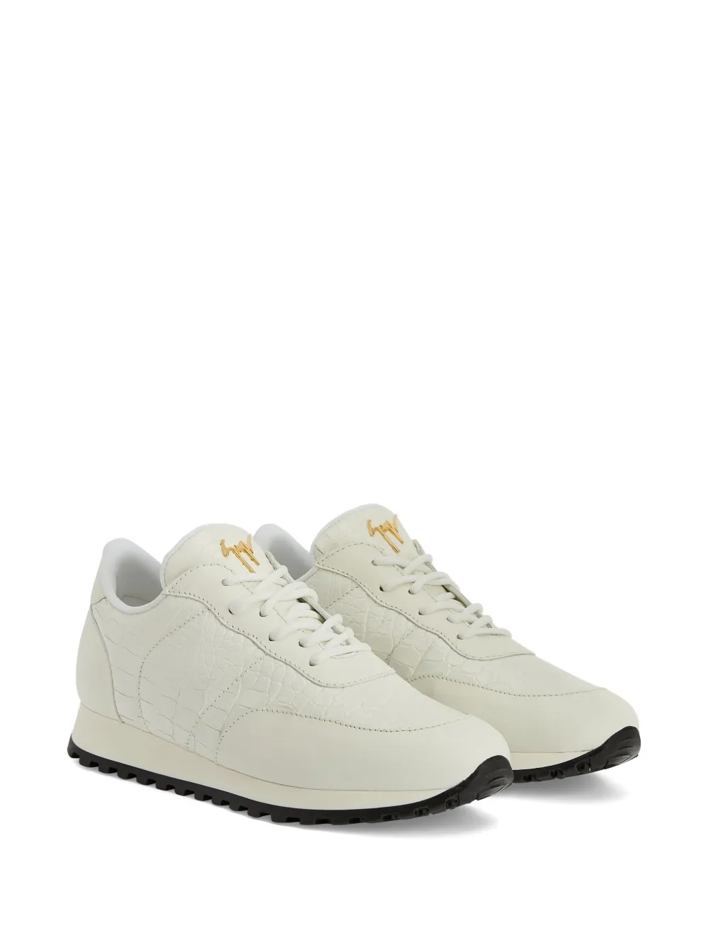 Giuseppe Zanotti Jimi crocodile-effect leather sneakers White