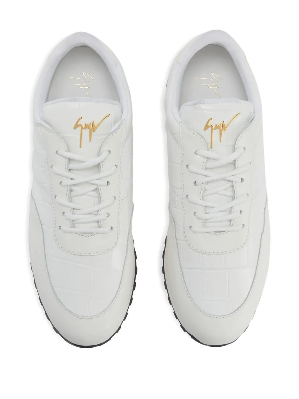 Giuseppe Zanotti Jimi crocodile-effect leather sneakers White