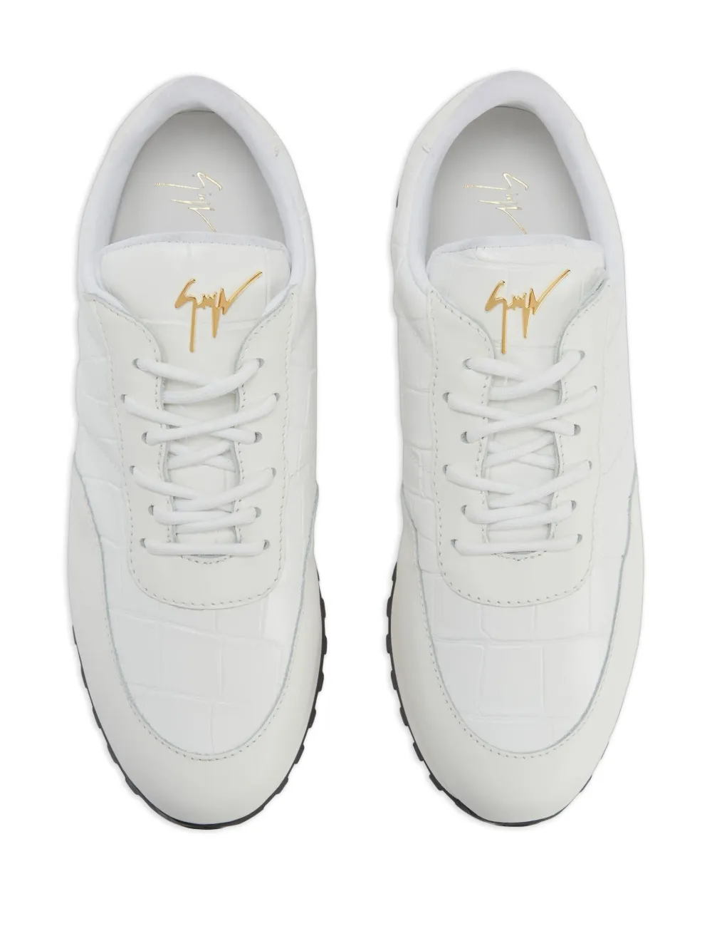 Giuseppe Zanotti Jimi crocodile-effect leather sneakers White