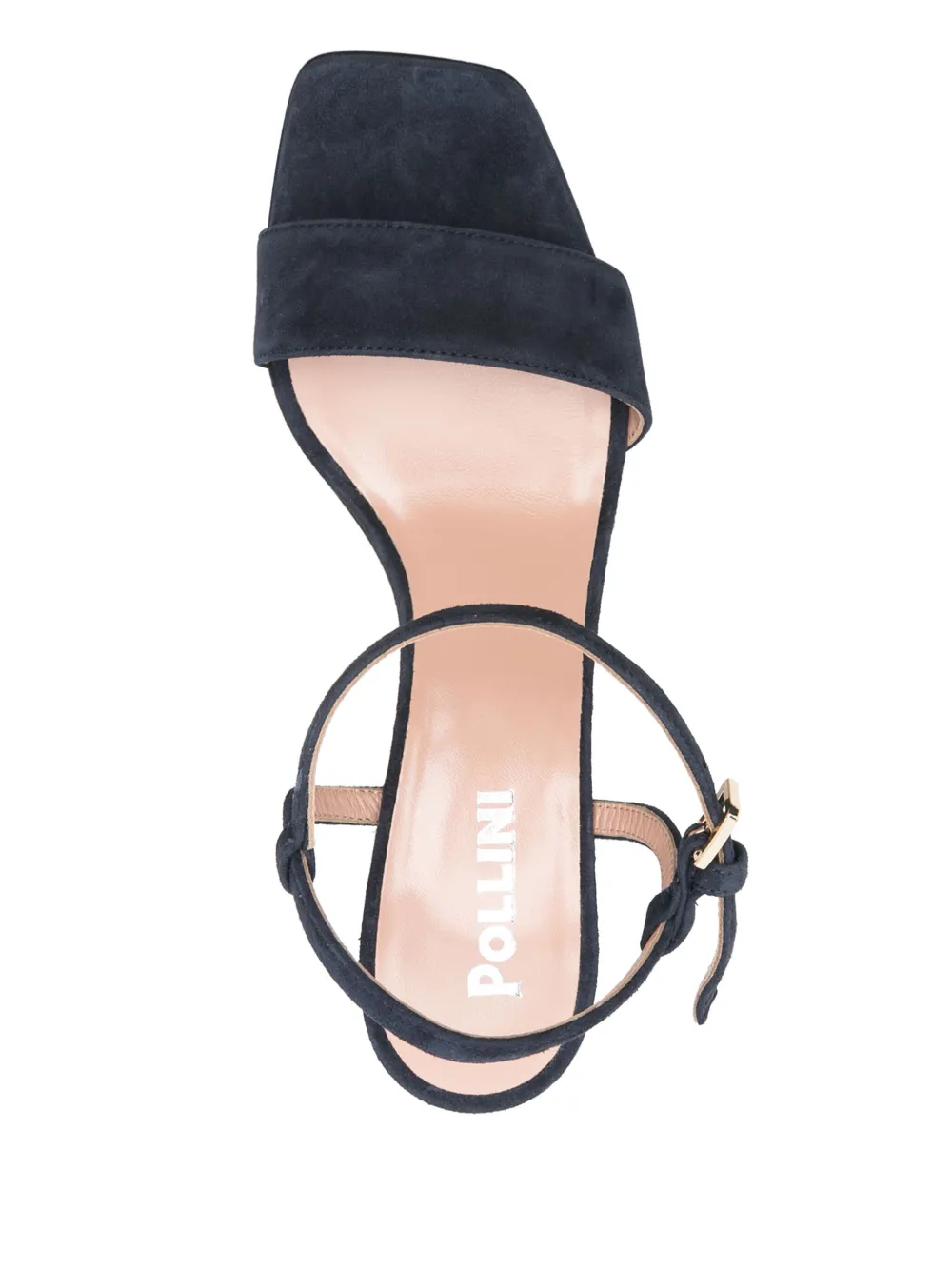 Pollini 50mm suède sandalen Blauw