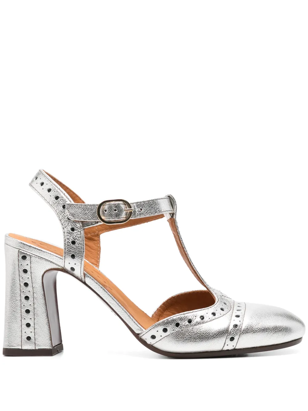 Chie Mihara 70mm Mira pumps Silver