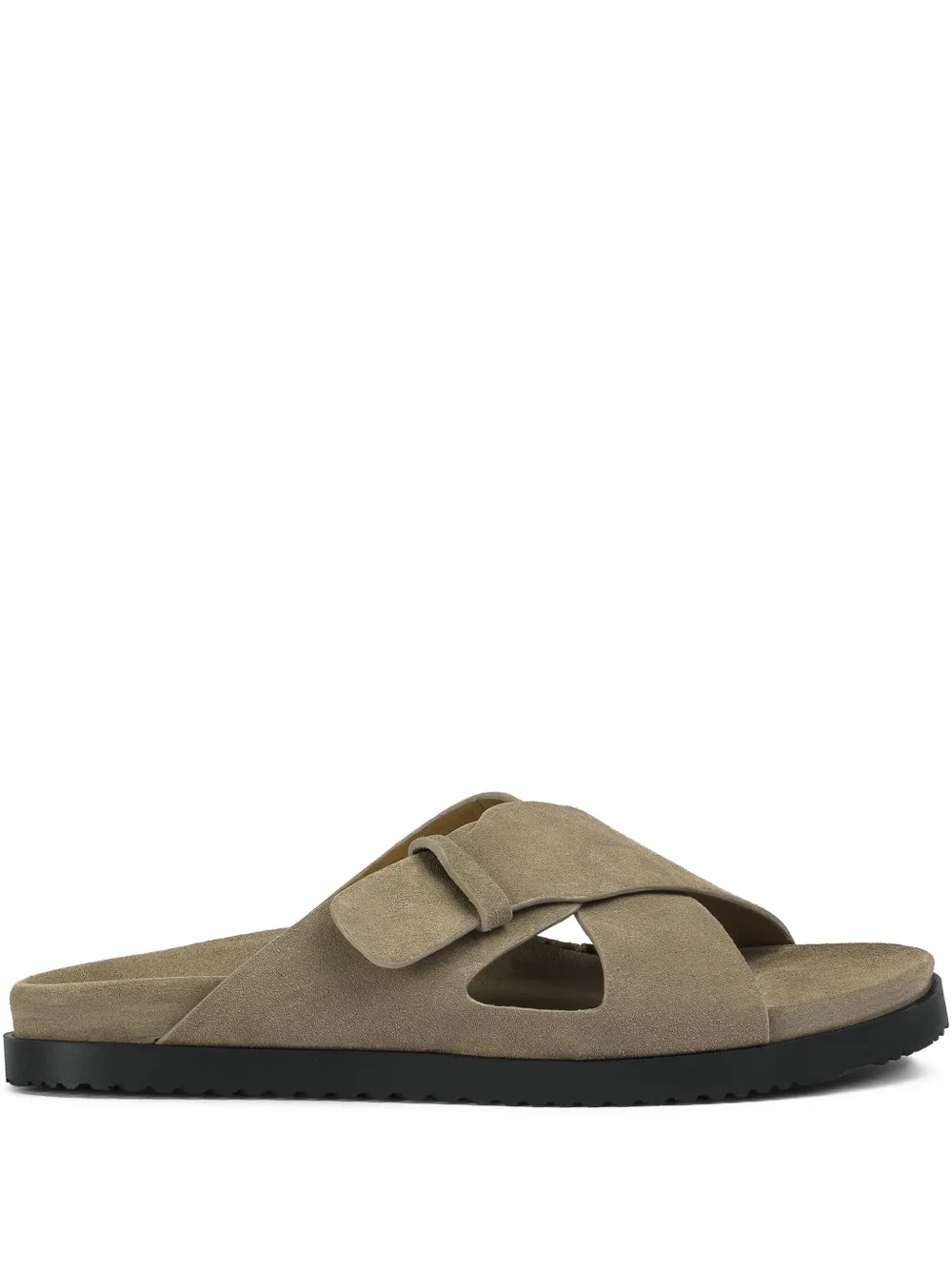 Doucal's crossover-strap slide sandals | Neutrals | Image 1