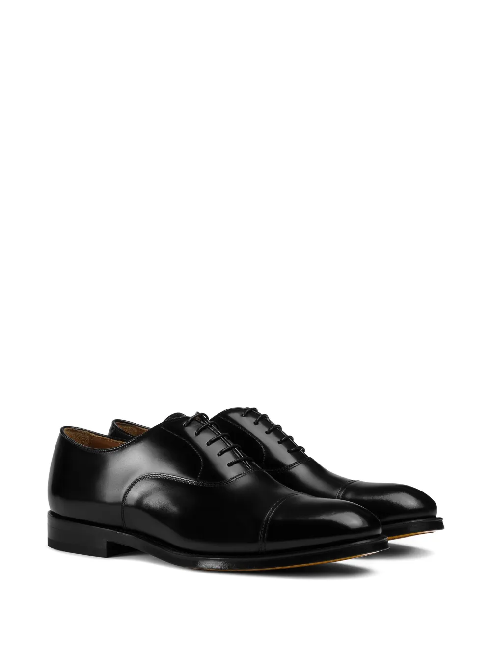 Doucal's leather lace-up shoes Zwart