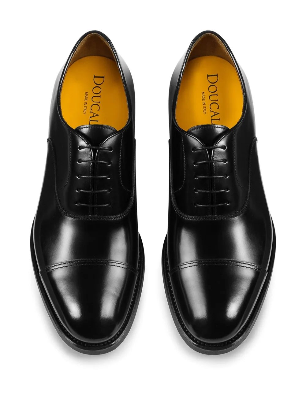 Doucal's leather lace-up shoes Zwart