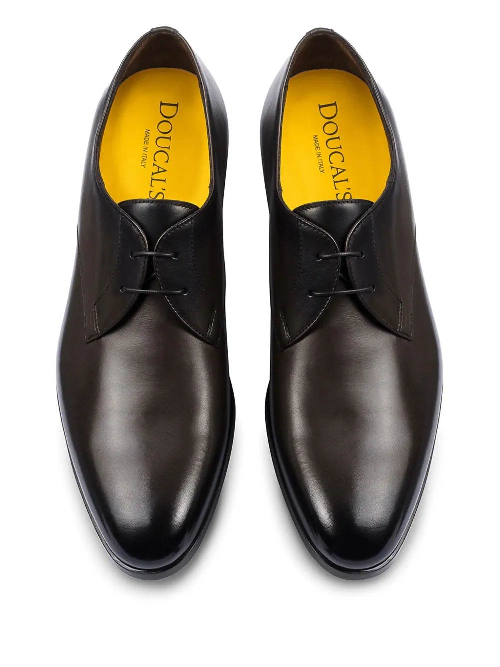 Doucal's leather lace-up derby shoes Brown