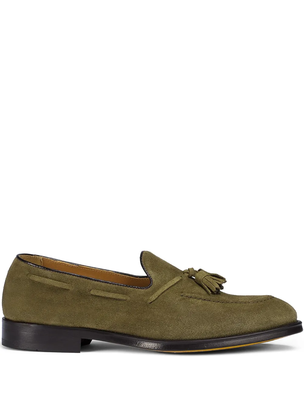 Doucal's tassel-detail suede loafers Green