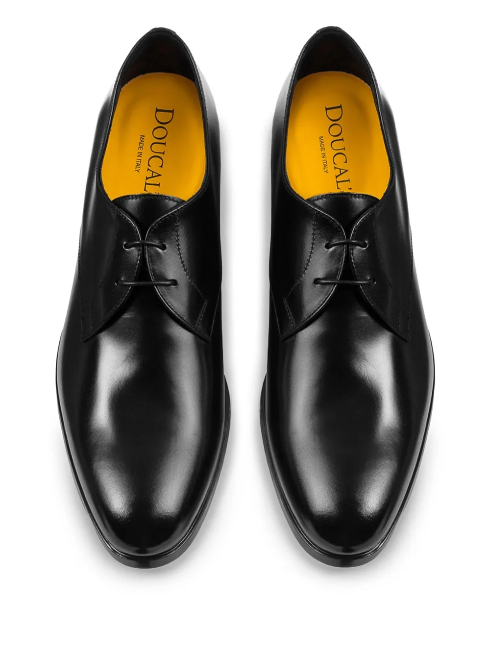 Doucal's leather lace-up derby shoes Black