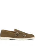 Doucal's suede double-buckle monk shoes - Brown