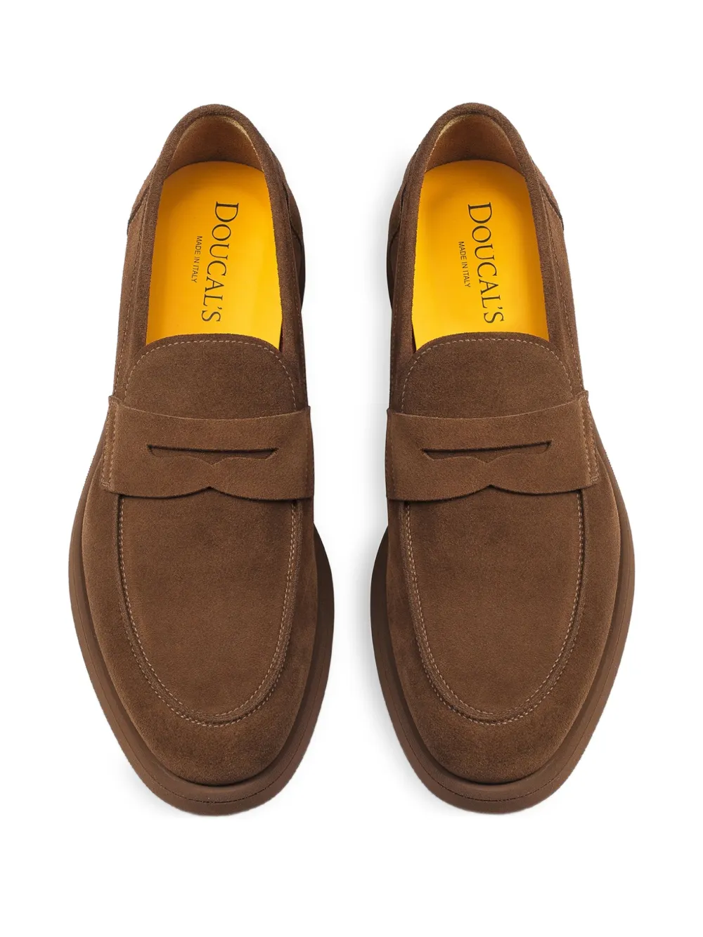 Doucal's suede penny loafers Brown